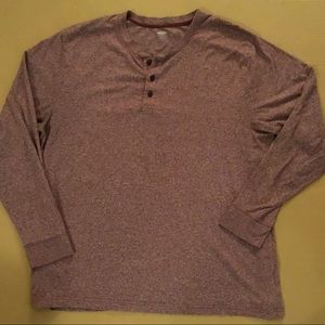 Old Navy Burgundy 3 Button Long Sleeve Shirt